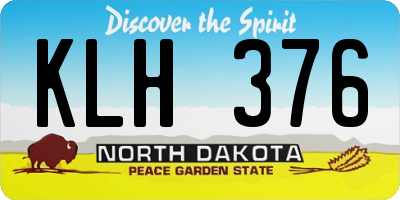 ND license plate KLH376