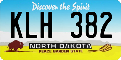 ND license plate KLH382