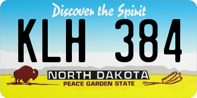 ND license plate KLH384