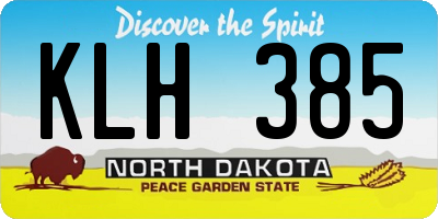 ND license plate KLH385