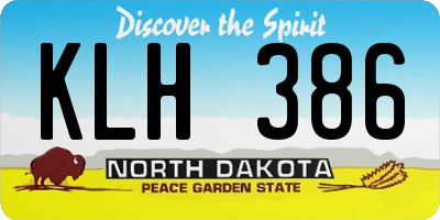 ND license plate KLH386