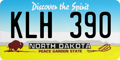 ND license plate KLH390