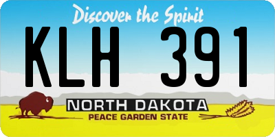 ND license plate KLH391