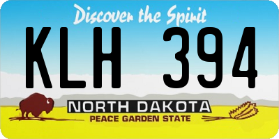 ND license plate KLH394