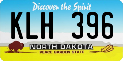 ND license plate KLH396