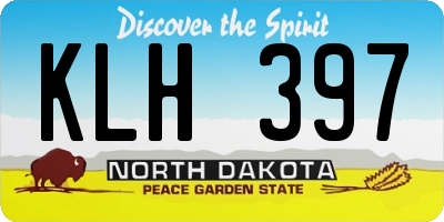 ND license plate KLH397