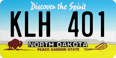 ND license plate KLH401
