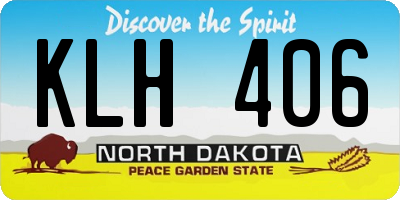 ND license plate KLH406