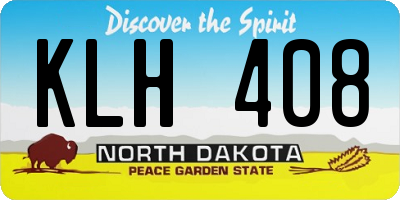 ND license plate KLH408