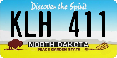 ND license plate KLH411