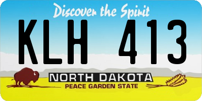 ND license plate KLH413