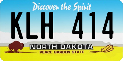 ND license plate KLH414