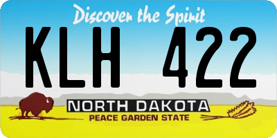 ND license plate KLH422