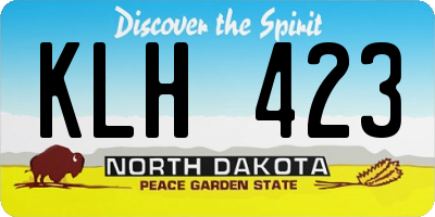 ND license plate KLH423