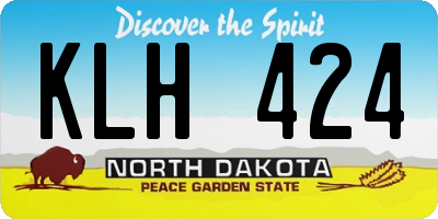ND license plate KLH424
