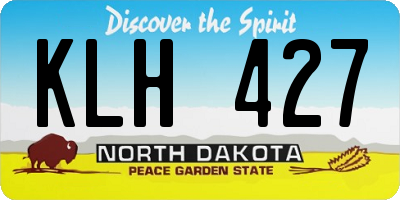 ND license plate KLH427