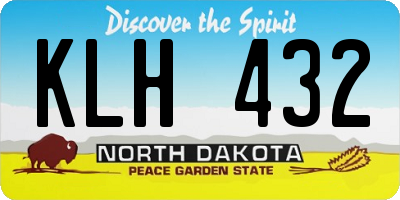 ND license plate KLH432