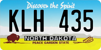 ND license plate KLH435