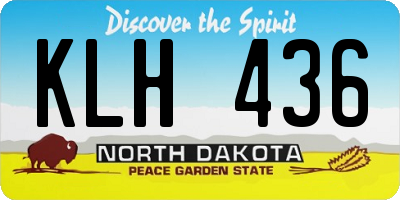 ND license plate KLH436