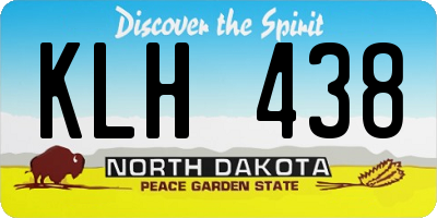 ND license plate KLH438