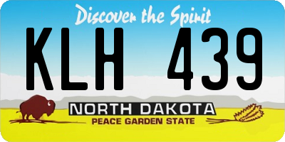 ND license plate KLH439