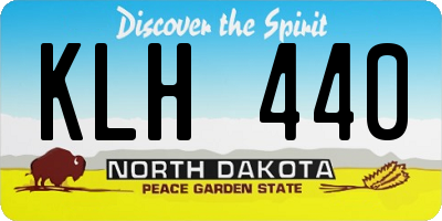 ND license plate KLH440