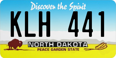 ND license plate KLH441