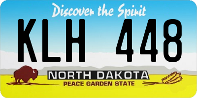 ND license plate KLH448