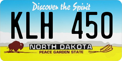 ND license plate KLH450