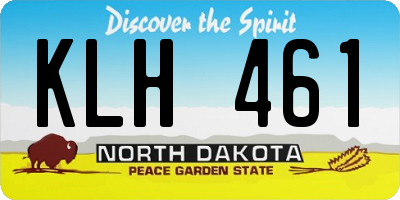 ND license plate KLH461