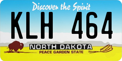 ND license plate KLH464