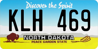 ND license plate KLH469