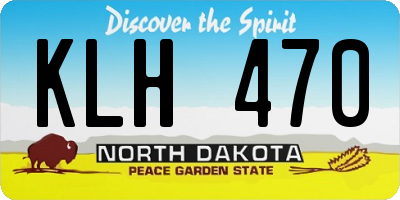 ND license plate KLH470