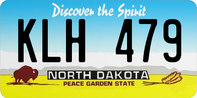 ND license plate KLH479