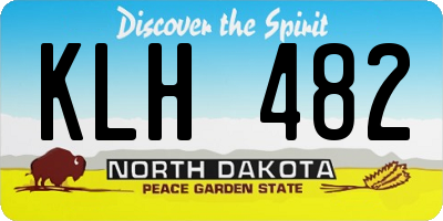 ND license plate KLH482