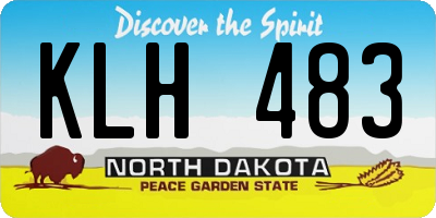 ND license plate KLH483