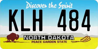 ND license plate KLH484