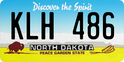 ND license plate KLH486