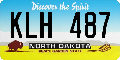 ND license plate KLH487