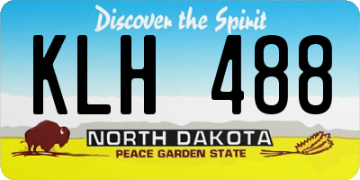 ND license plate KLH488