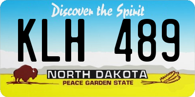 ND license plate KLH489