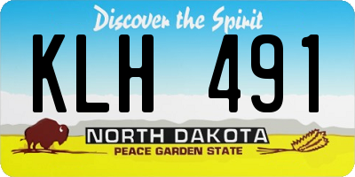 ND license plate KLH491