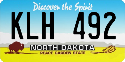 ND license plate KLH492