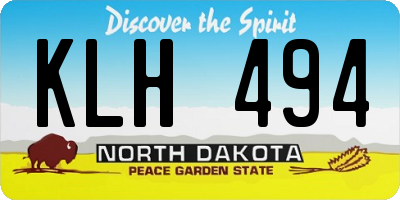 ND license plate KLH494