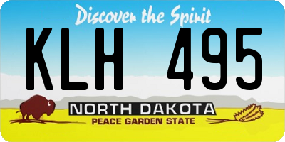 ND license plate KLH495