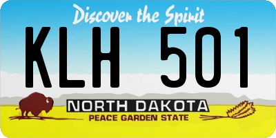 ND license plate KLH501