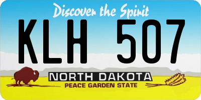ND license plate KLH507