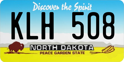 ND license plate KLH508