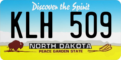 ND license plate KLH509