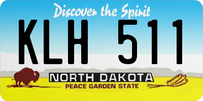 ND license plate KLH511